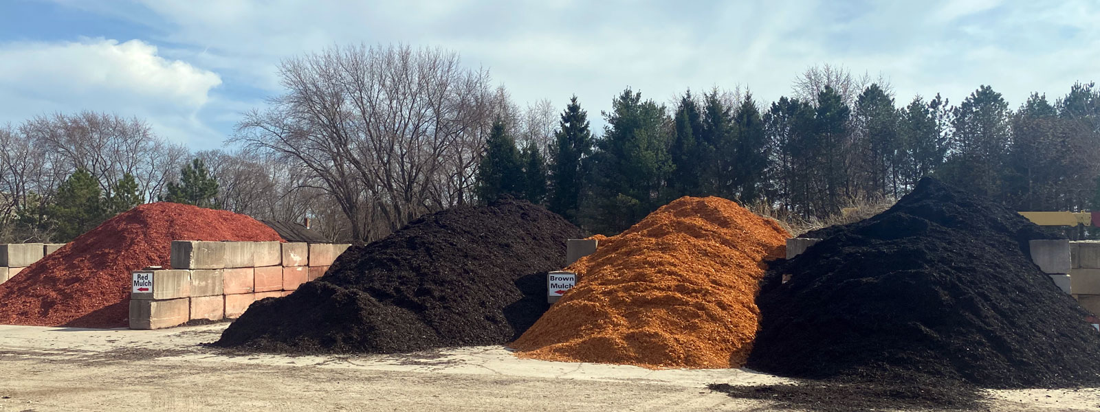 Various colored Second Harvest® mulches